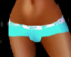 teal/white sexy shorts