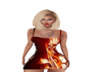 fire hot flower dress
