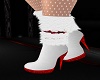 Santa Boots-White & Red