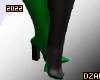 D!  BLACK / GREEN BOOTS