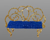 Blue&Gold Ballroom Bench