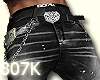 Blk Splashed Jeans K.