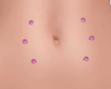 Pink stomach piercing