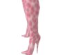Pink leopard thigh boots