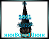 2021 Teal Party Hat  /M