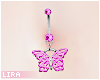 Pink Butterfly Piercing