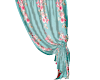 Roses Teal Curtain