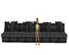 Long black sofa