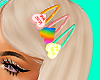 rainbow hairclips <3