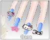 Oara kitty nails - blue