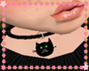 KIDS BLACK KITTY CHOKER