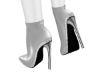 White leather boots