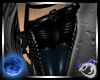 Black Blue PVC Pants