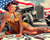 Pin Up Mechanic Poster