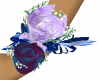 purple/blue corsage