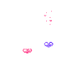 pink/purple float hearts