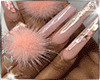 Pompom Diamond Nails