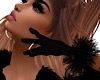 Black fur gloves