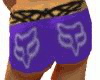 Purple fox booty shorts