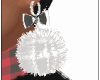 Snowman Fur Bow Earring