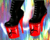  boots red/black