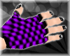 Checkered Gloves Purple