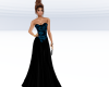 Elegant Black Blue Gown