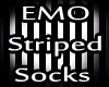 EMO Striped Socks B&W