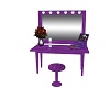Purple makeup table