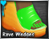 D™~Rave Wedges: Green