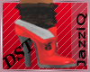 DST RED FUR BOOTS