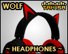 ! WOLF Red Headphones