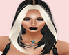 black white hair