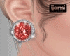JM! Red+Silver Earrings