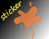 orange splash sticker