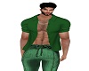 Shirt green love&peace