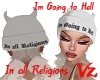 Whte Horned Beanie 2Hell