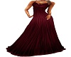 Burgandy Fur Gown