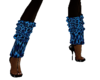 leopard blu  leg scarf