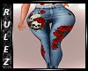 Skull Red Rose Jeans RLX