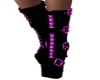 black pink long boots