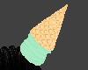 Mint cone on head