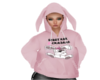 Bunny Hoodie pink white