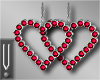 -V- Red Heart Earrings