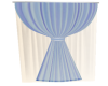 blue and white curtains