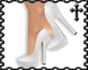 * White Platform Pumps