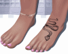 snake tattoo foot
