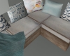 CORNER COUCH W/PILLOWS 