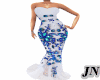 J*Dress W Blue Diamonds
