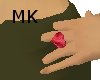 Mk Red Heart Ring